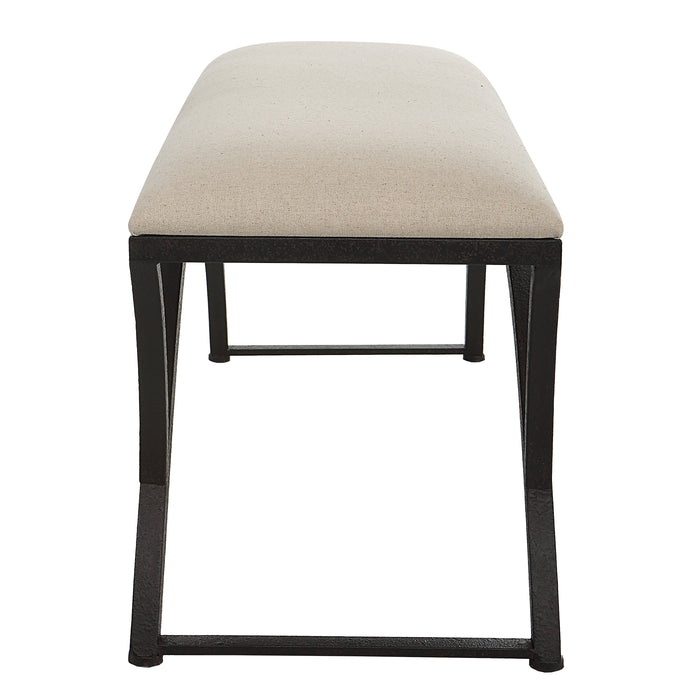 Modern Accents Upholstered Textured Arched Frame Bench