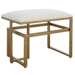 Modern Accents Upholstered Textured Iron Bench