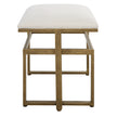 Modern Accents Upholstered Textured Iron Bench