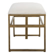 Modern Accents Upholstered Textured Iron Bench