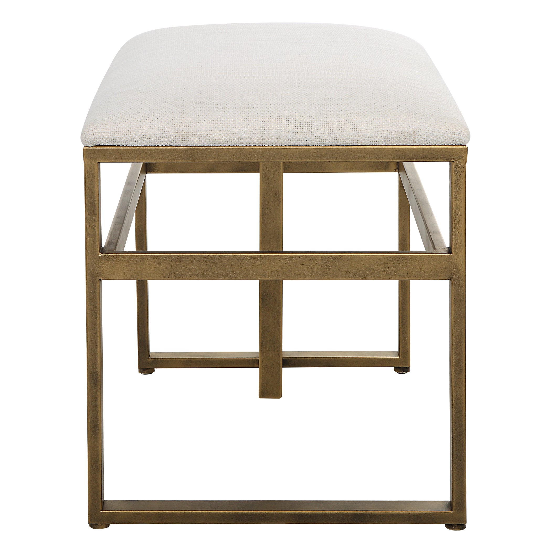Modern Accents Upholstered Textured Iron Bench