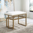Modern Accents Upholstered Textured Iron Bench