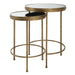 Modern Accents Iron Nesting With Mirror Top Table - Set of 2