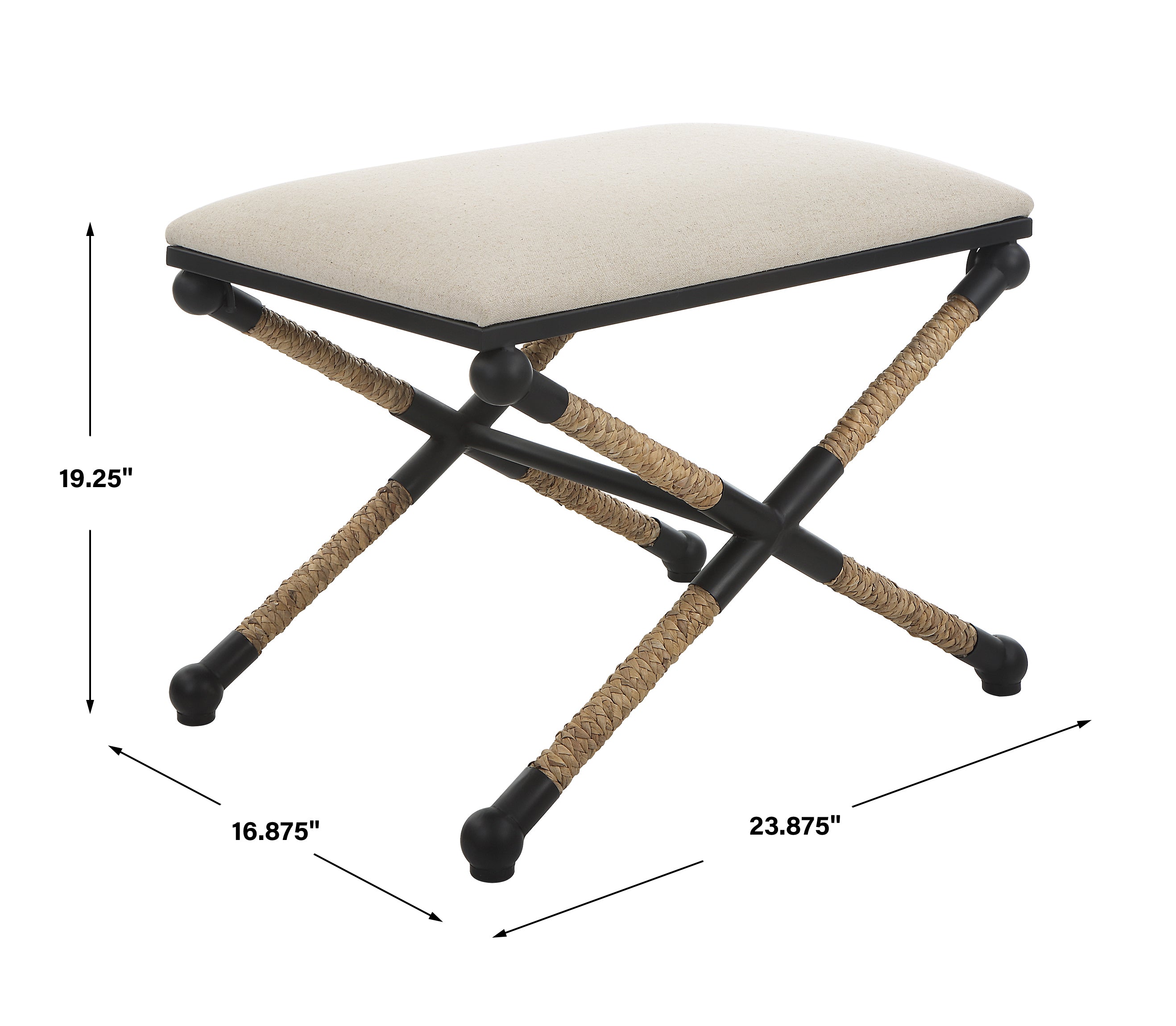 Modern Accents Small Casual Cushioned Top Bench