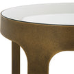 Modern Accents Metal Frame Glass Top Table