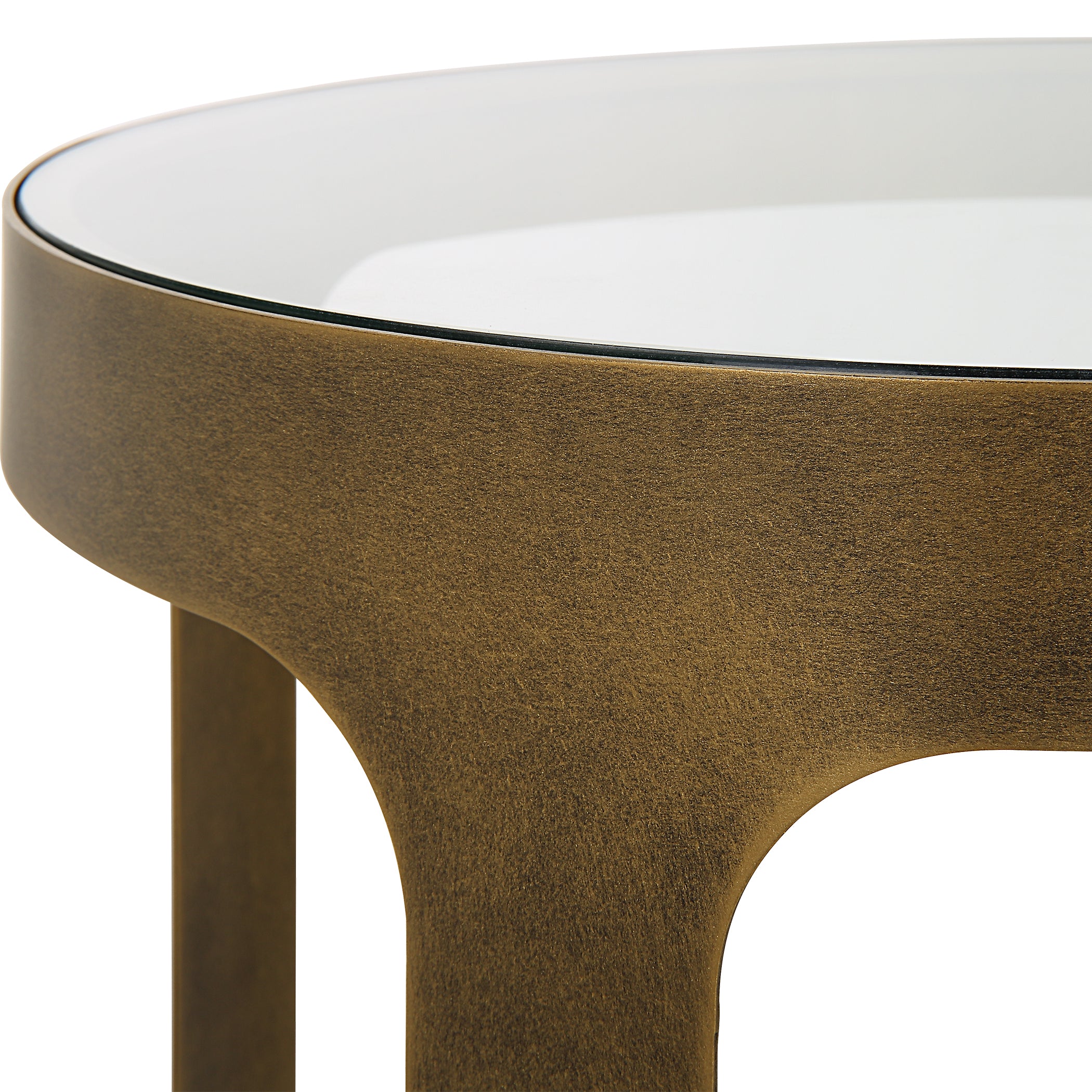 Modern Accents Metal Frame Glass Top Table