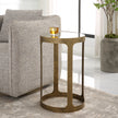 Modern Accents Metal Frame Glass Top Table