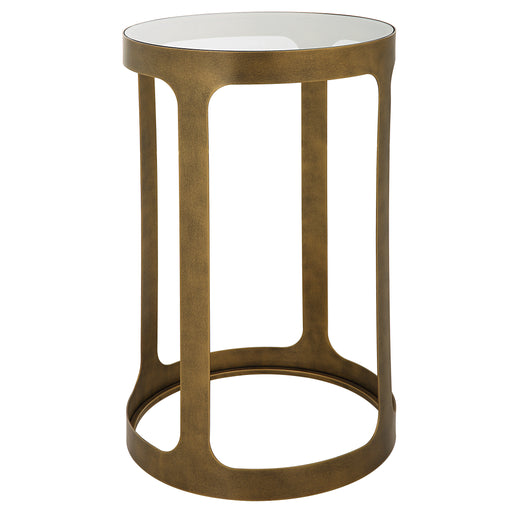 Modern Accents Metal Frame Glass Top Table