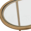 Modern Accents Oval Shaped Iron Nesting With Clear Glass Top Table - Set of 2