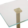 Modern Accents Marble Base With Glass Top Martini Table