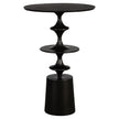 Uttermost Flight Textured Black Accent Table