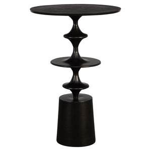 Uttermost Flight Textured Black Accent Table