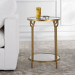 Modern Accents Two-Tiered Mirror Top Side Table