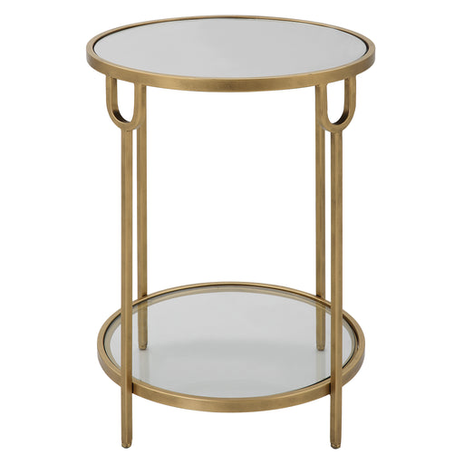 Modern Accents Two-Tiered Mirror Top Side Table