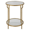 Modern Accents Two-Tiered Mirror Top Side Table
