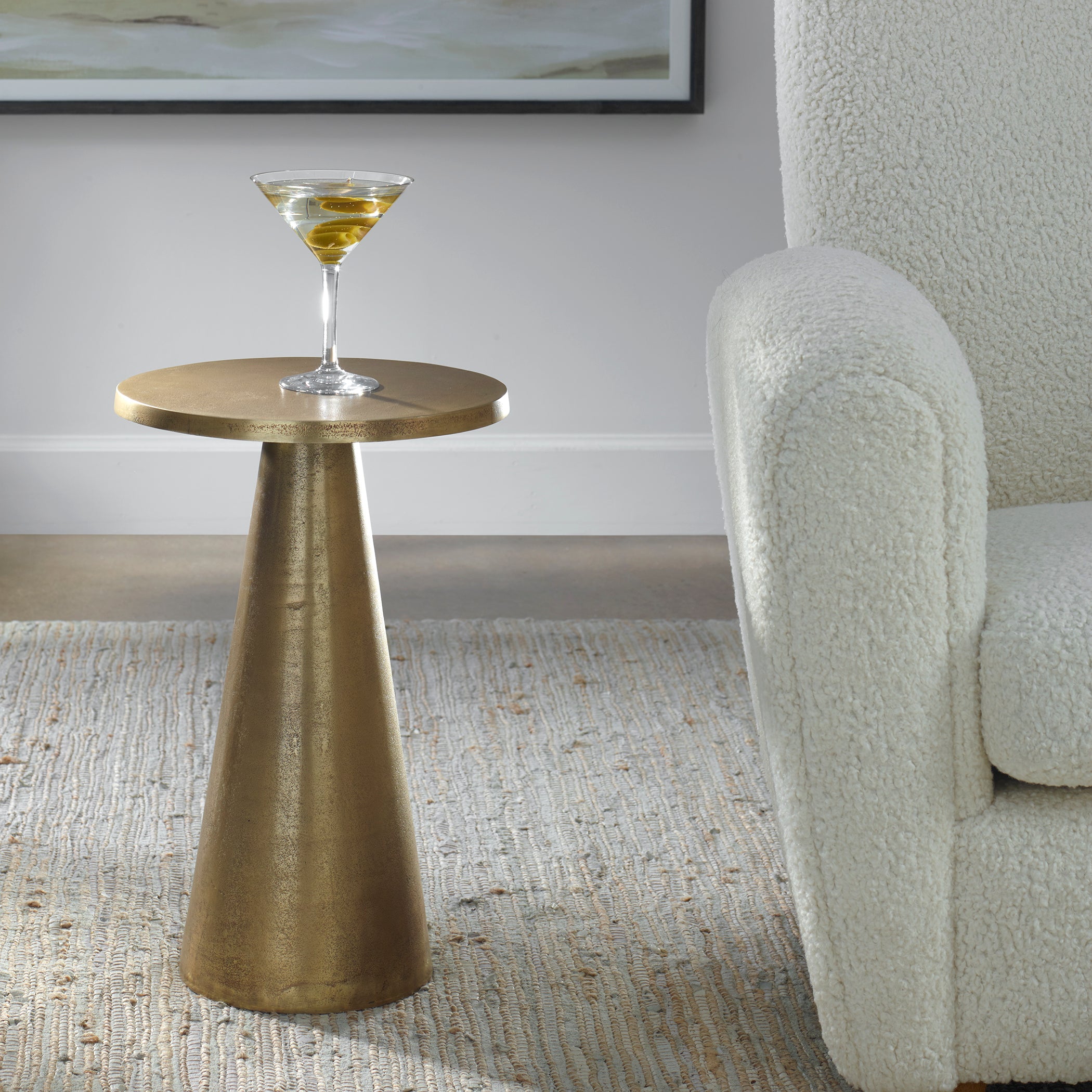 Modern Accents Rounded Edges Accent Table
