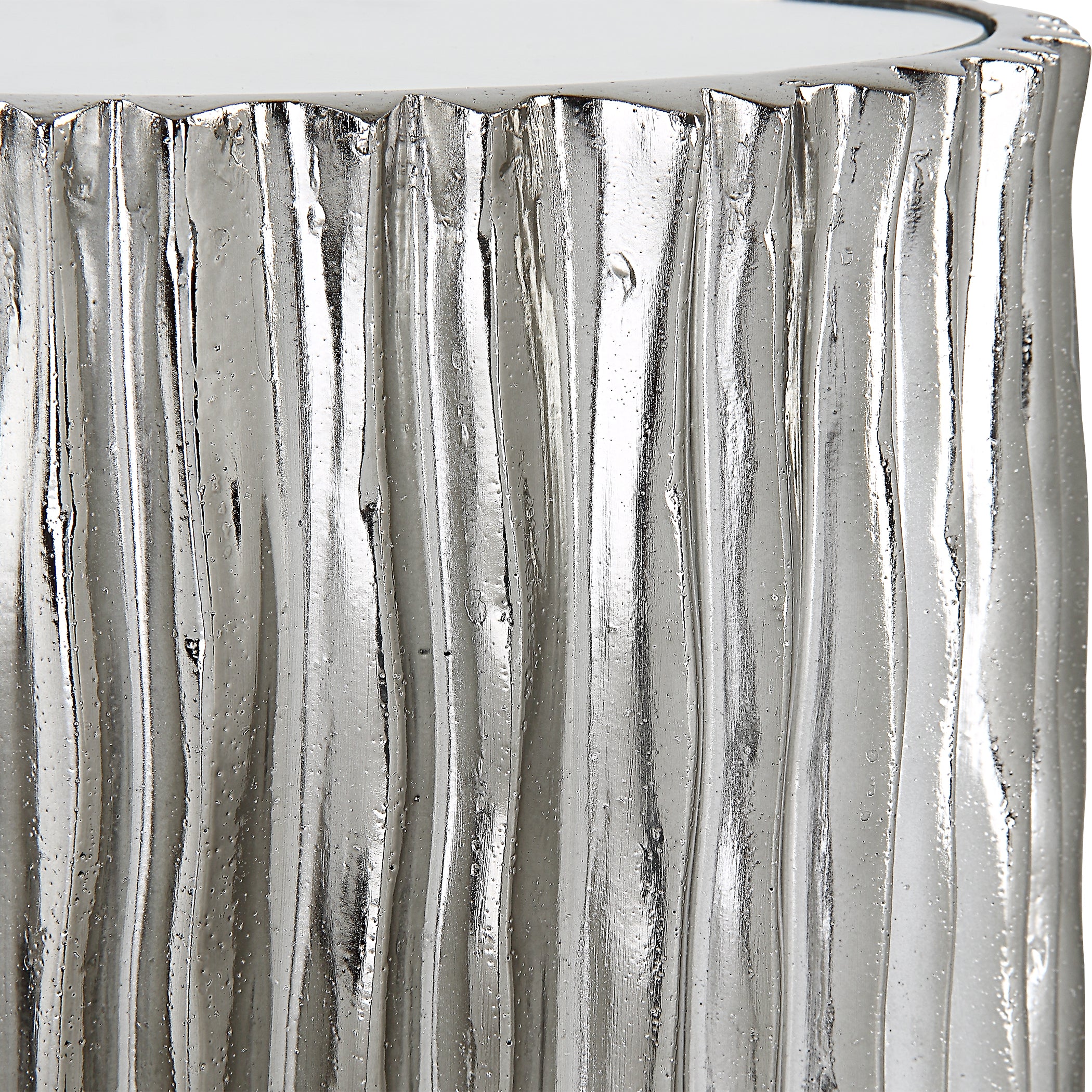 Uttermost Echo Modern Nickel Drink Table