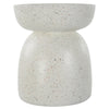 Uttermost Inhale Cast White Accent Table