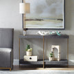 Uttermost Taja Modern Brass / Wood Console Table