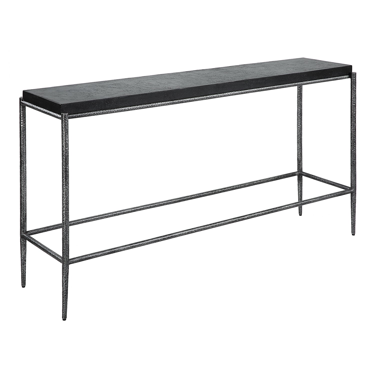 Uttermost Crescendo Black Concrete Console Table