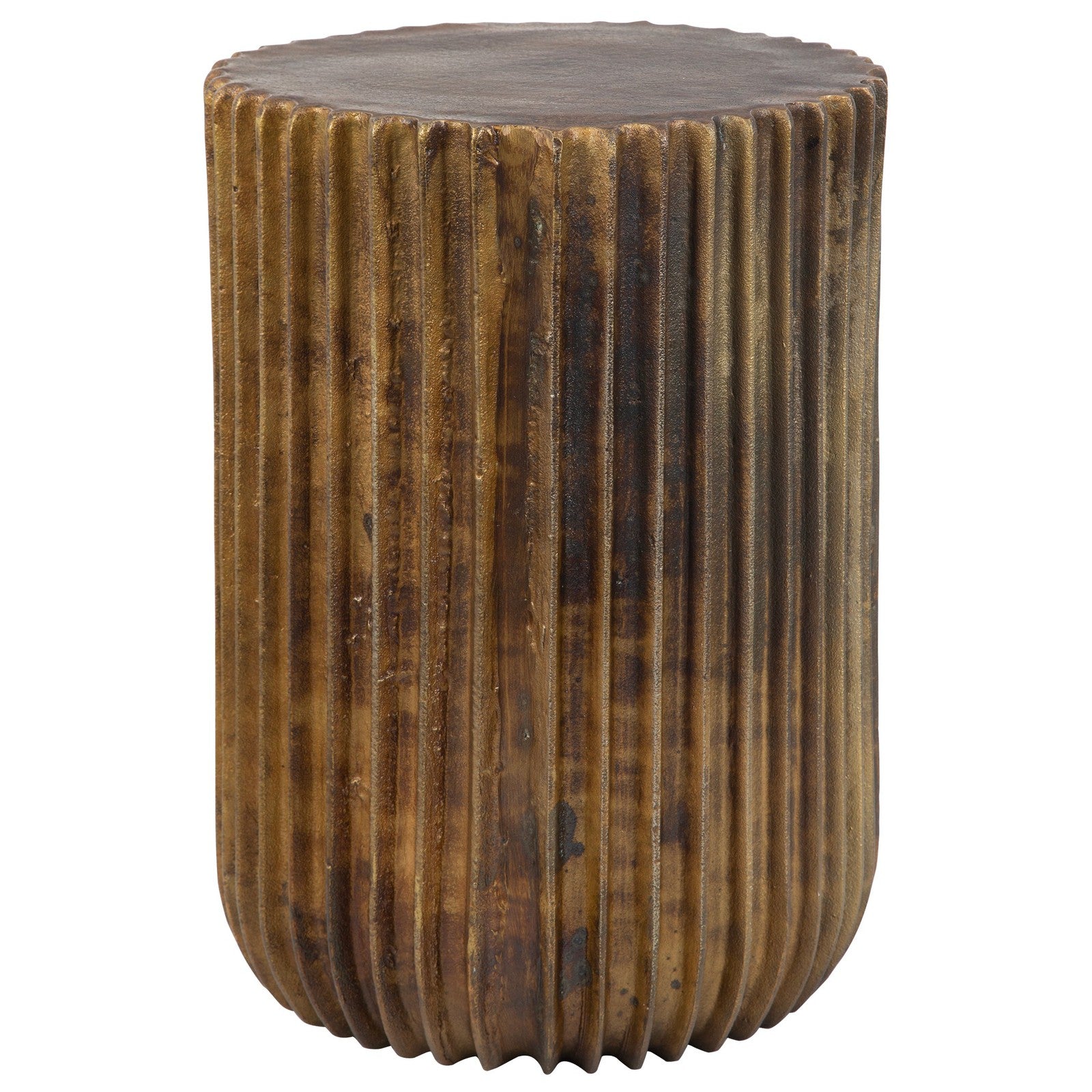 Uttermost Peaks And Valleys Gold Accent Table