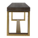 Uttermost Voyage Brass And Wood Bench