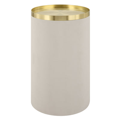 Uttermost Circuit Brass & White Accent Table