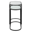 Modern Accents Oval Shaped Iron Nesting With Clear Glass Top Table - Set of 2