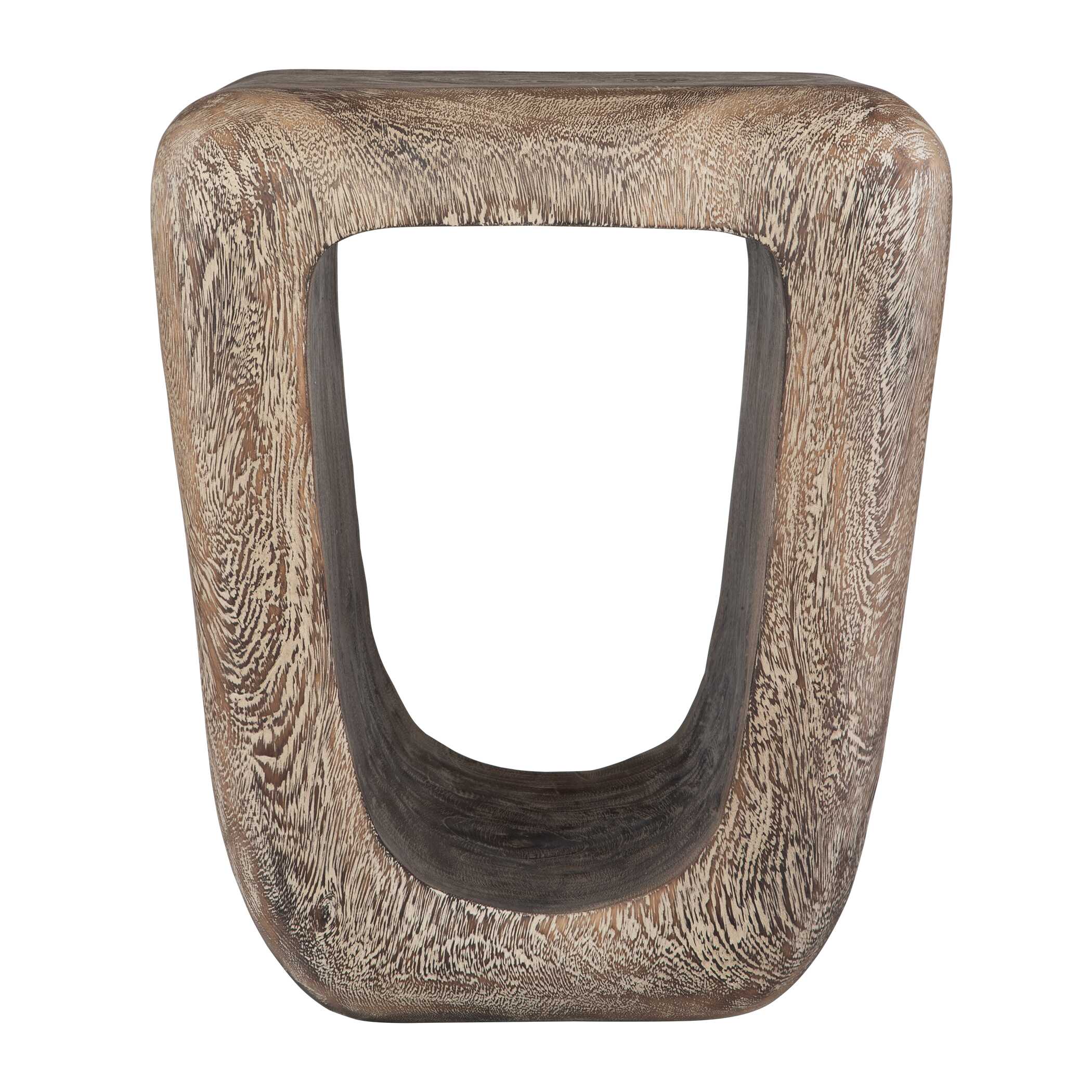 Uttermost Loophole Bleached Wash Accent Stool