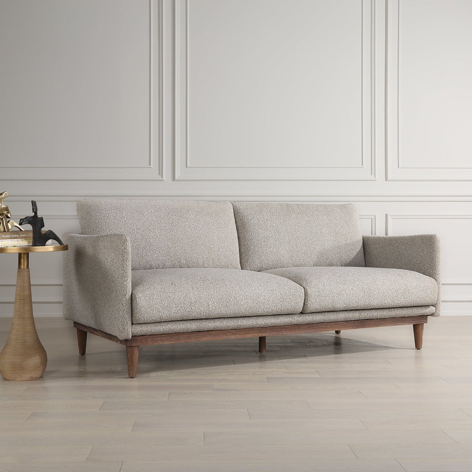 Uttermost Freefall Gray Ceruse Sofa