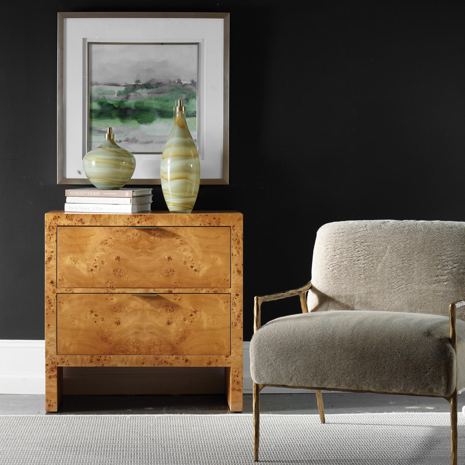 Uttermost Indus 2 Drawer Burl Chest