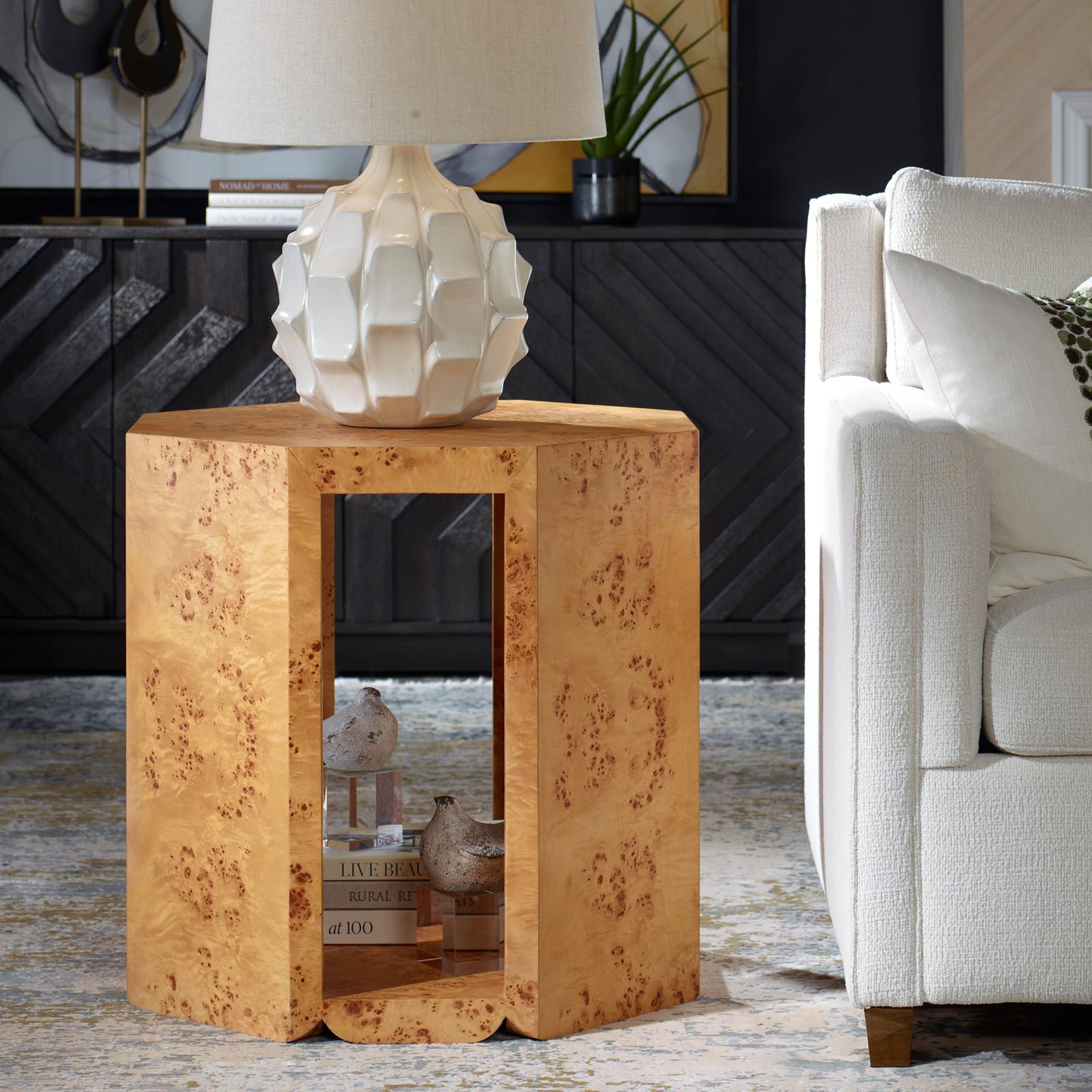 Uttermost Indus Burl Side Table