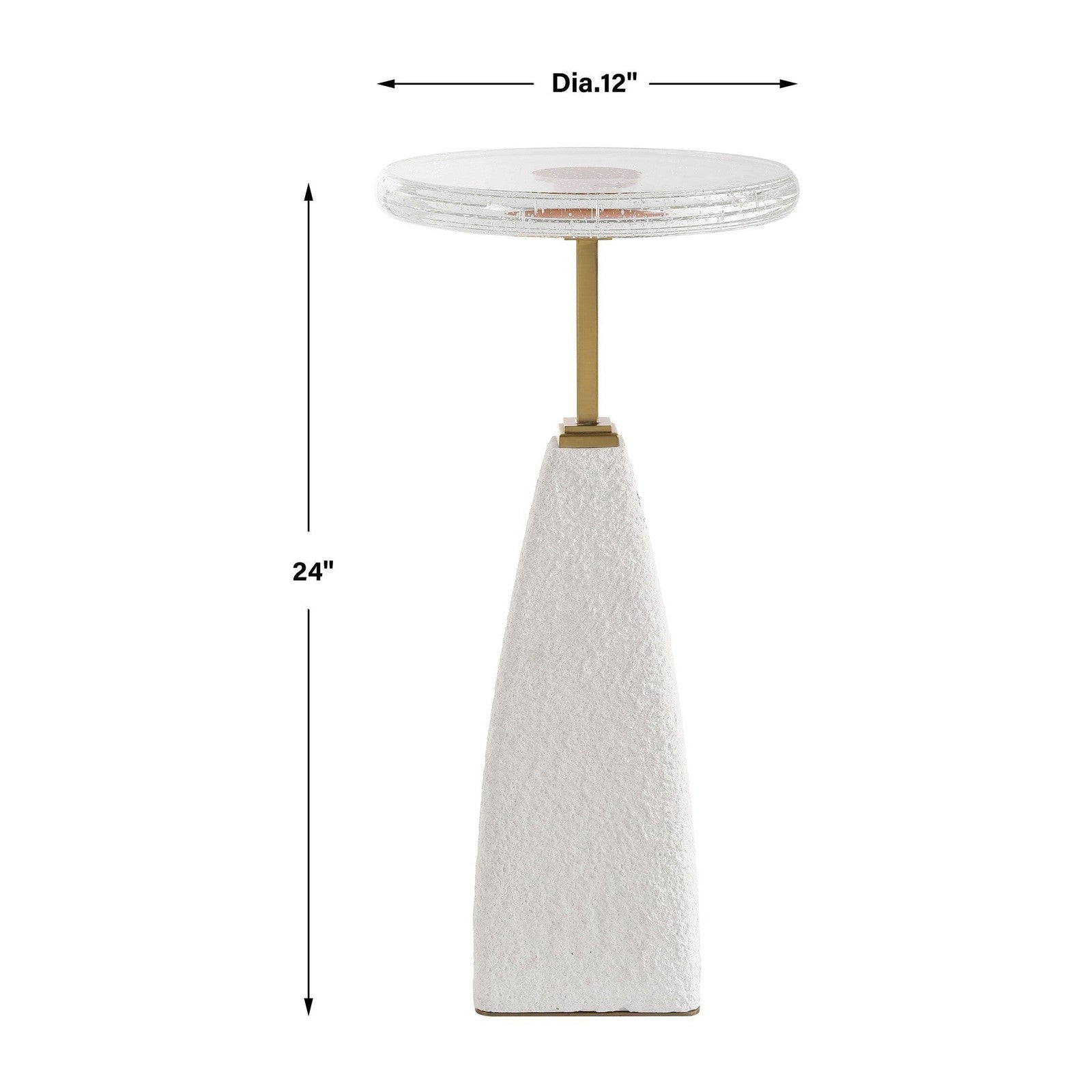 Uttermost Sora Glass Drink Table