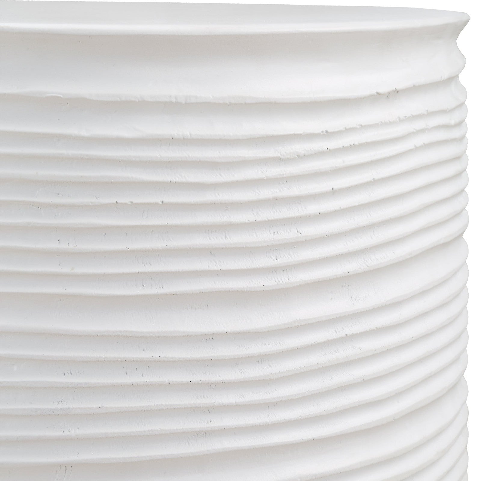 Uttermost Borderline White Drum Table