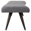 Uttermost Bowtie Charcoal Fabric Bench
