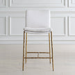 Uttermost Ascend White Counter Stool
