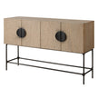 Uttermost Lunar 4 Door Elm Wood Cabinet