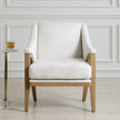 Uttermost Evolve White Fabric Accent Chair