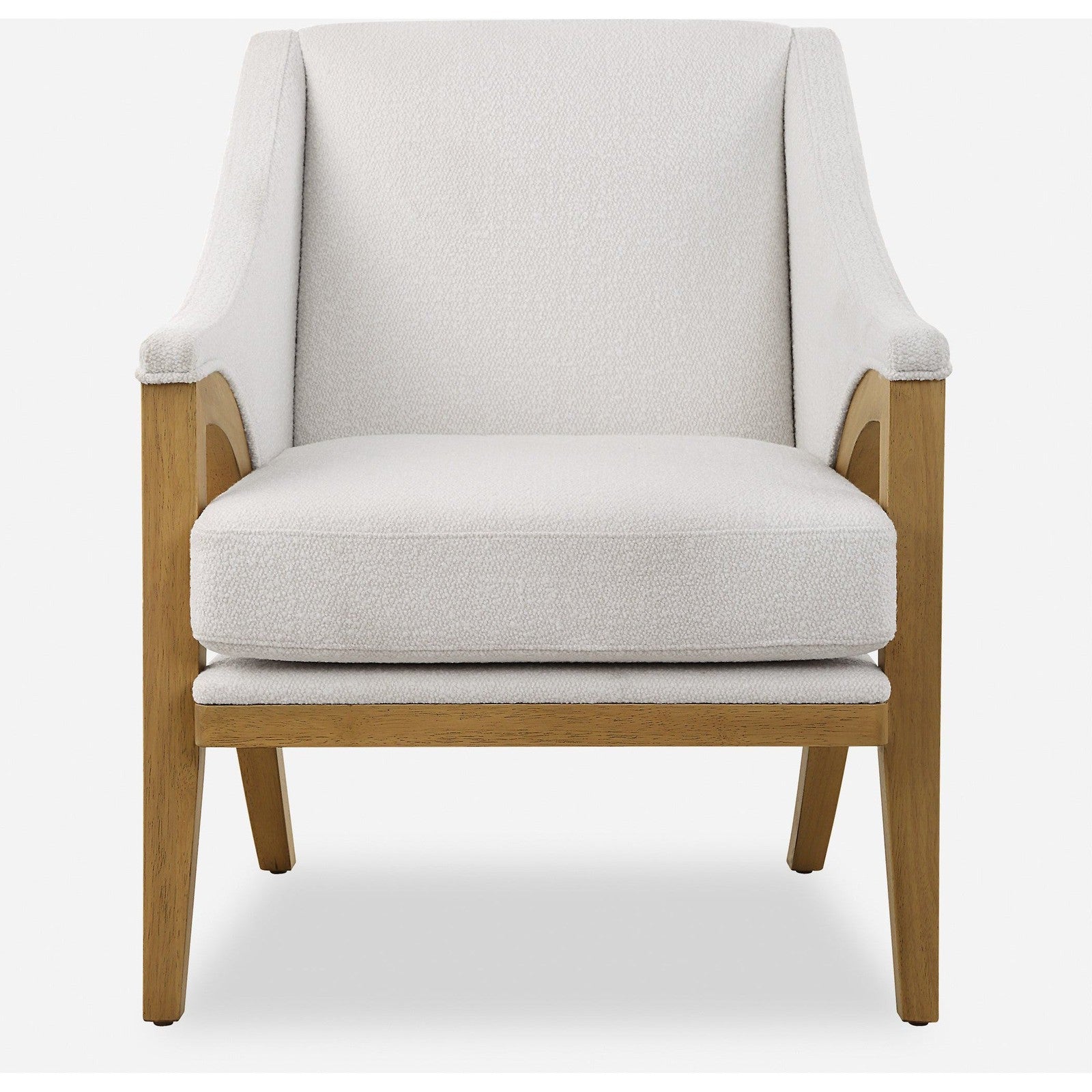 Uttermost Evolve White Fabric Accent Chair