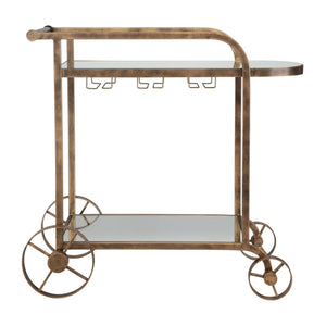 Uttermost Carrinho Antique Brass Bar Cart