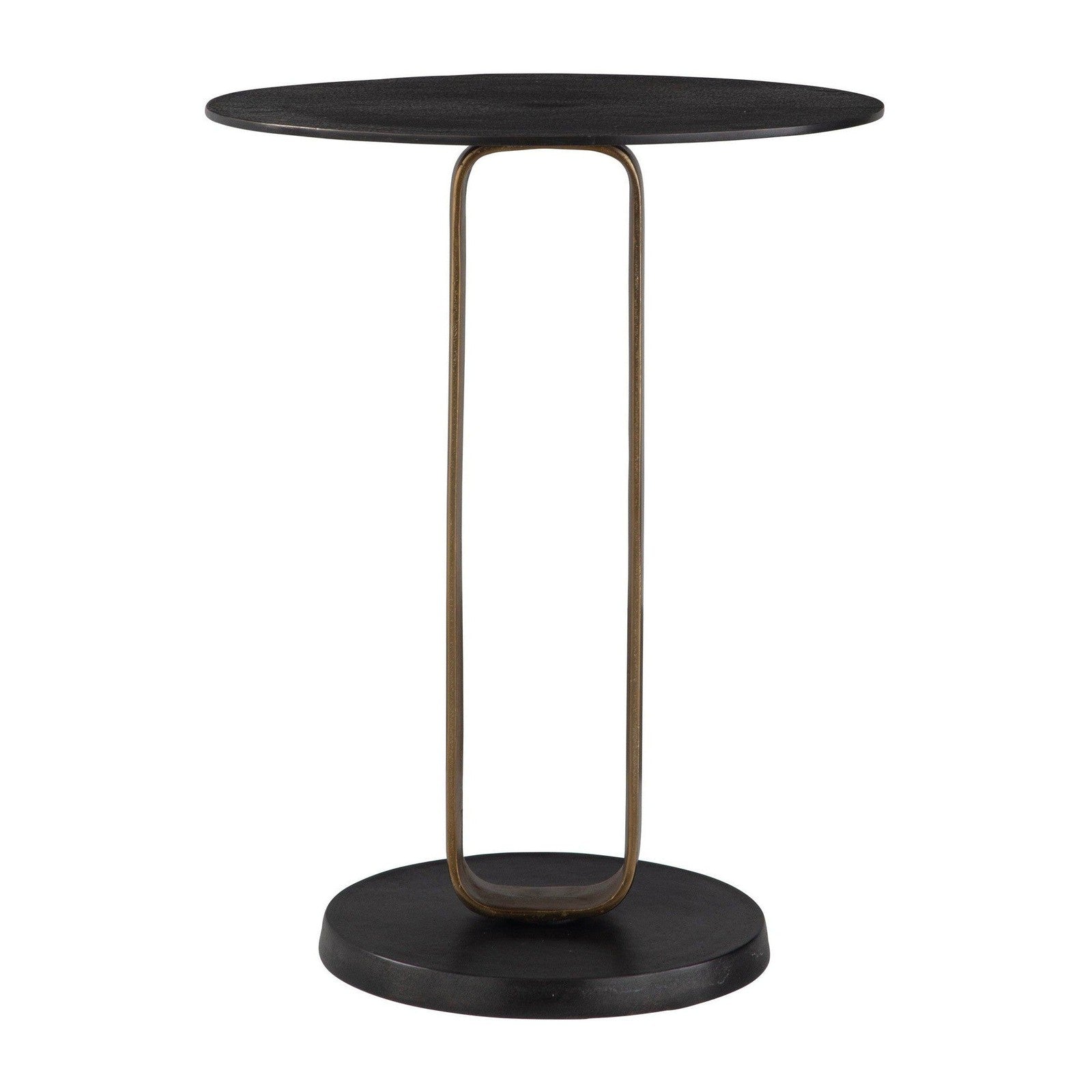 Uttermost Aperture Brass Accent Table