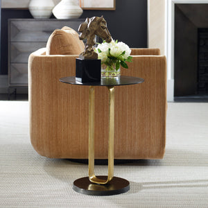 Uttermost Aperture Brass Accent Table