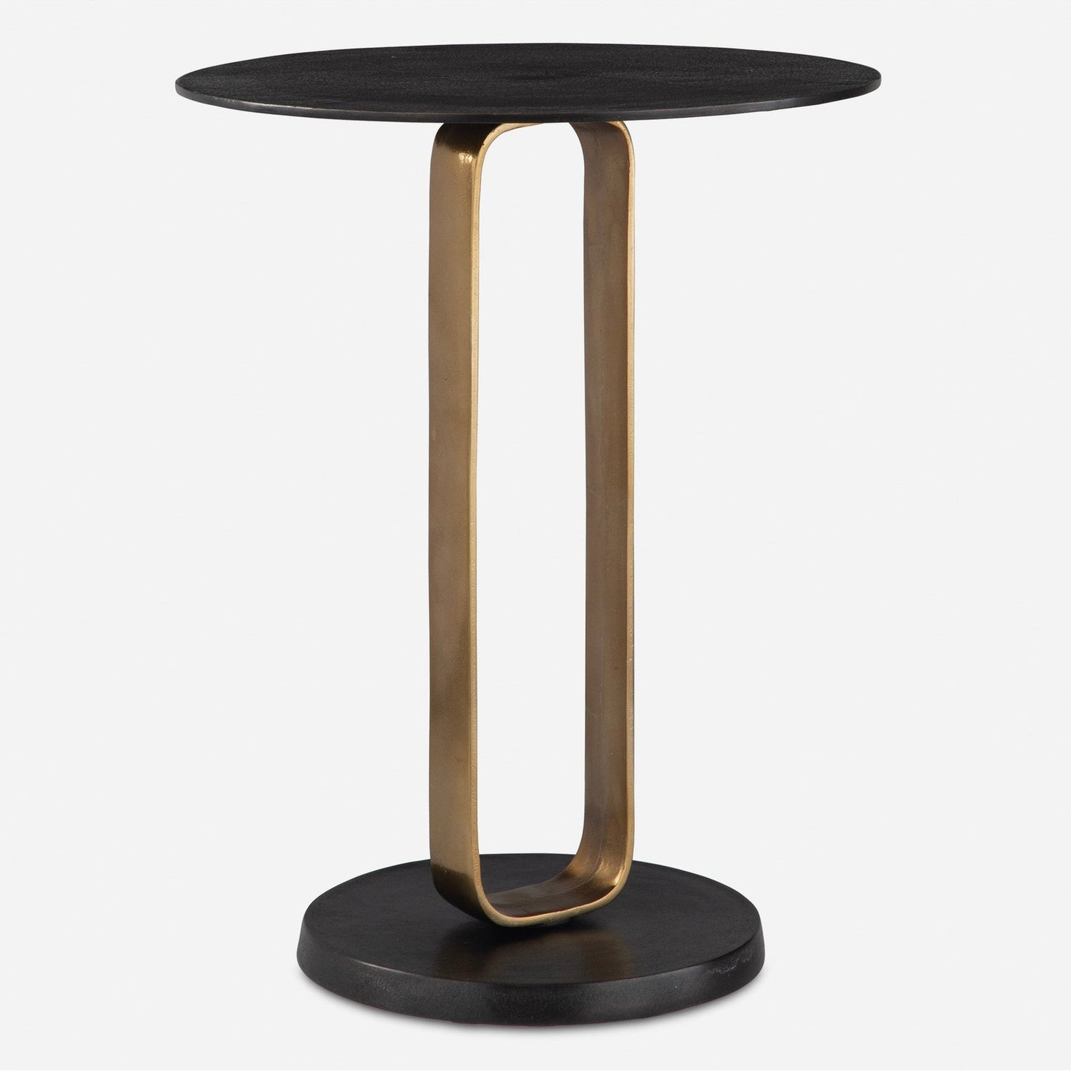 Uttermost Aperture Brass Accent Table