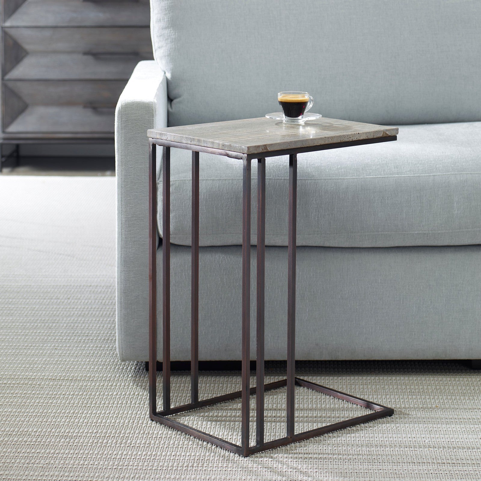 Uttermost Theodore Travertine Accent Table