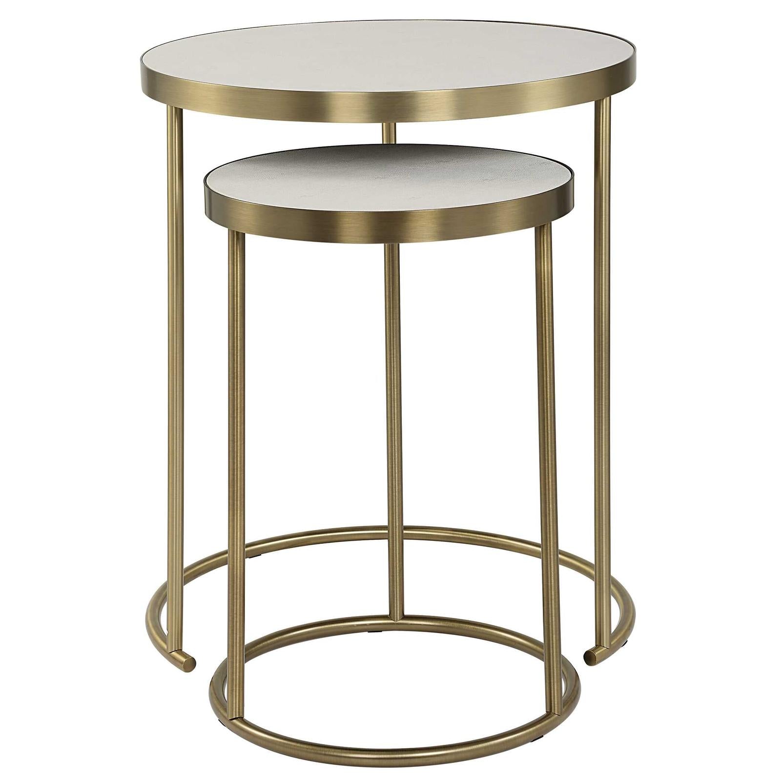 Uttermost Aragon White Nesting Tables - Set of 2