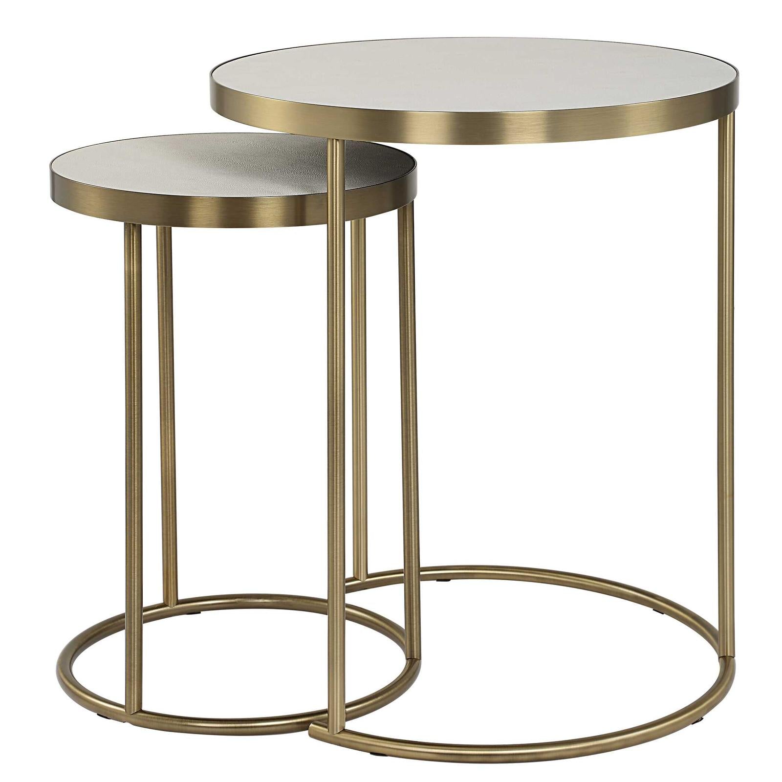 Uttermost Aragon White Nesting Tables - Set of 2