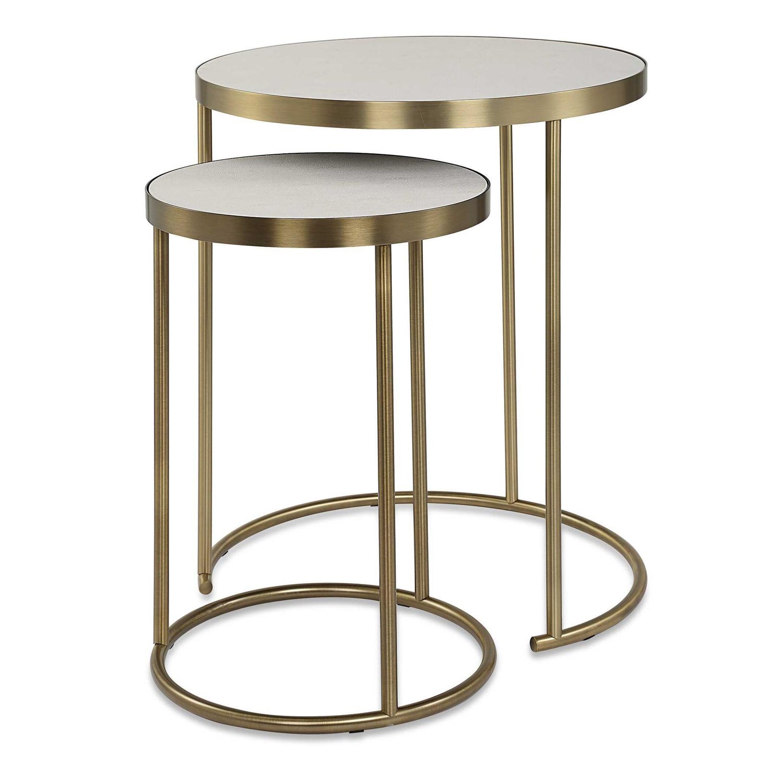 Uttermost Aragon White Nesting Tables - Set of 2