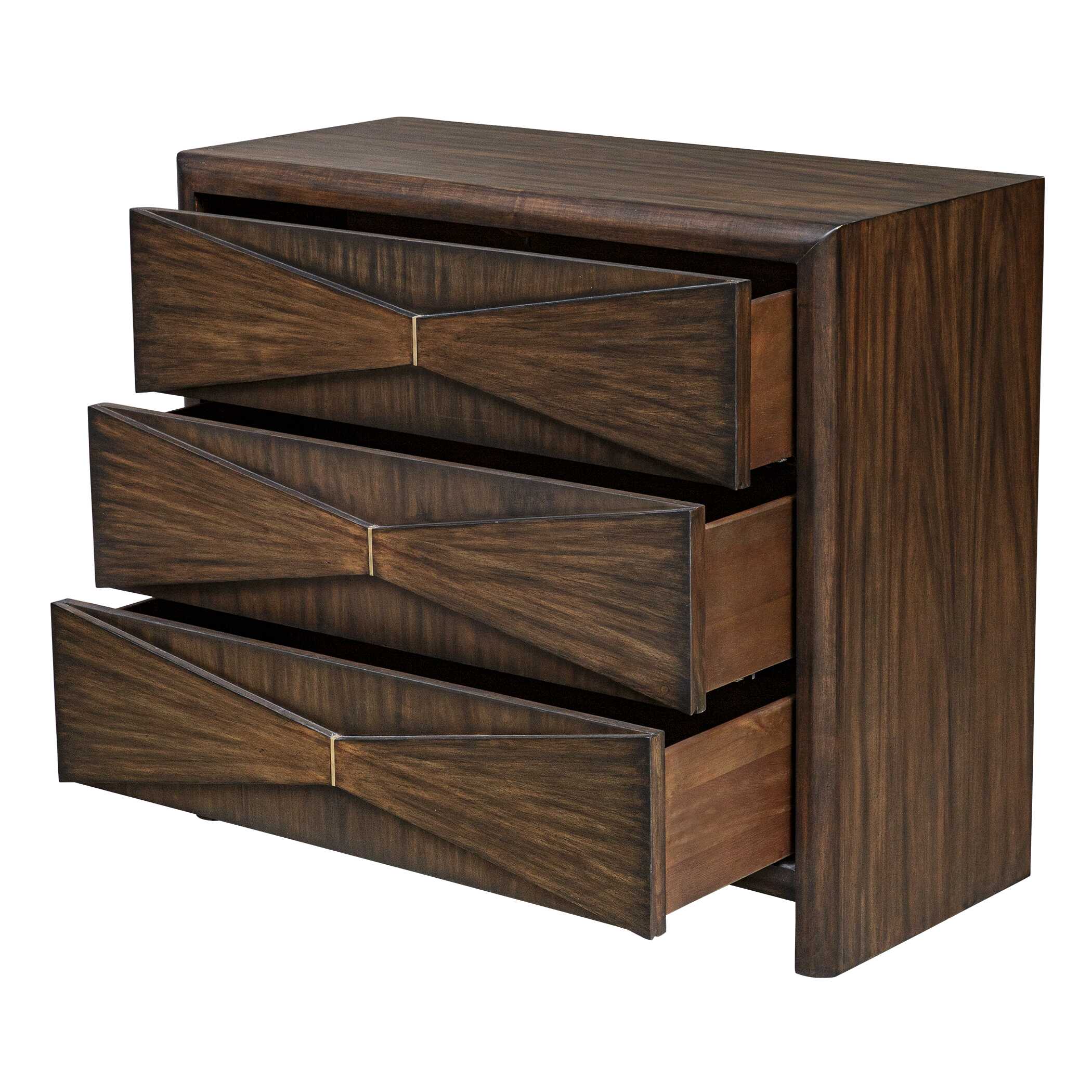 Uttermost Bowtie 3 Drawer Mid-Century Chest