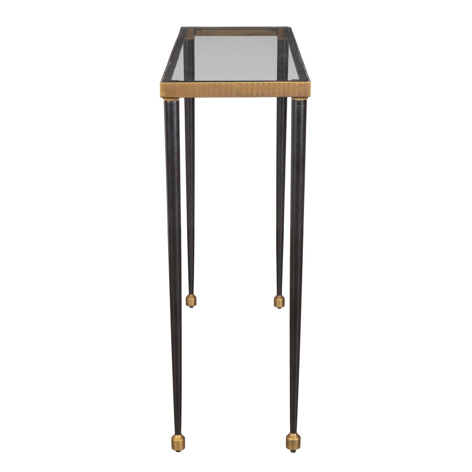 Uttermost Stiletto Antique Gold Console Table
