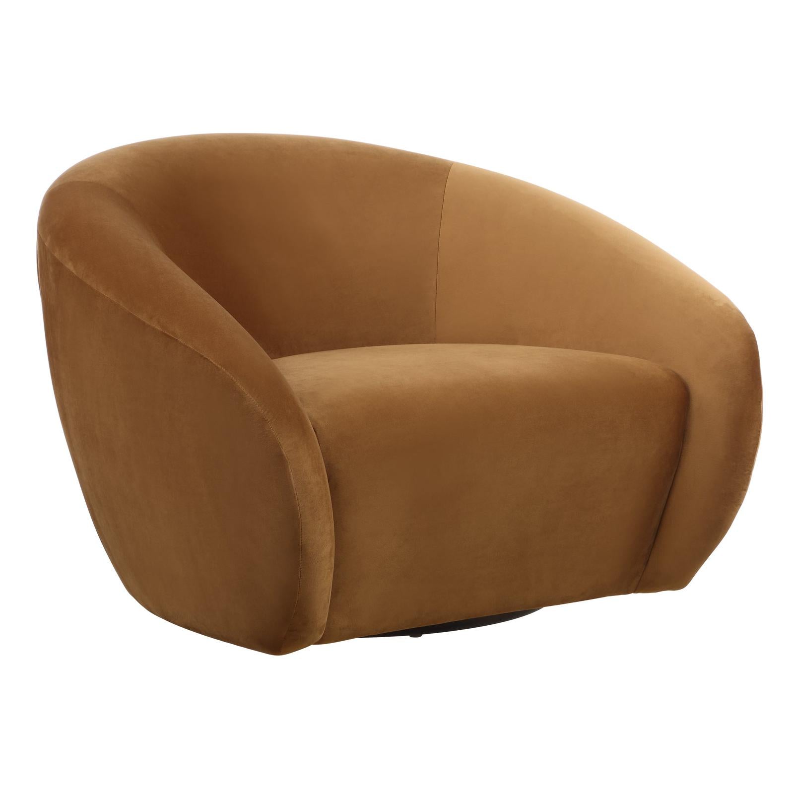 Uttermost Desoto Hazlenut Swivel Chair